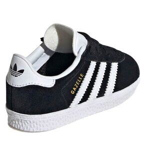 New Adidas Baby Toddlers Kids Vibrant Black & White Retro Gazelle Sneakers NWOB